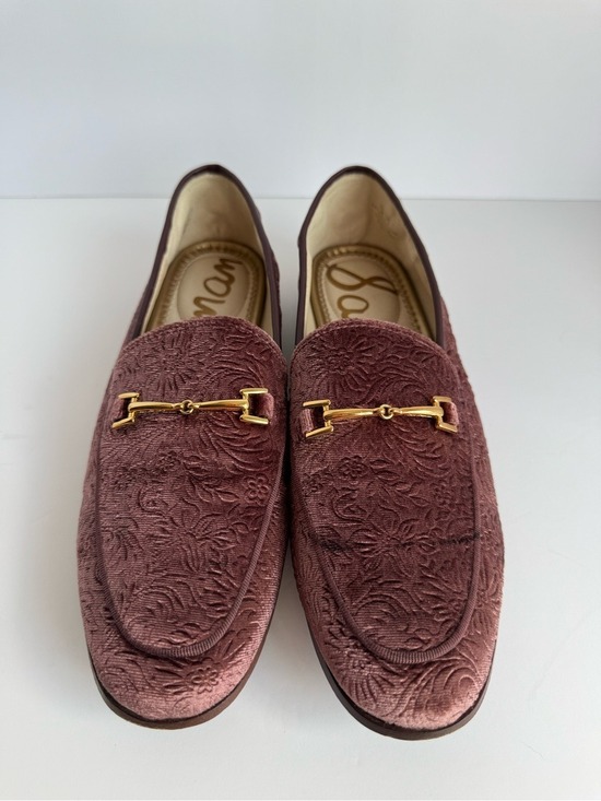 Sam Edelman Shoes - Sam Edelman Loraine Floral Embossed Velvet Loafers Gold Womens 7.5 Flats Shoes